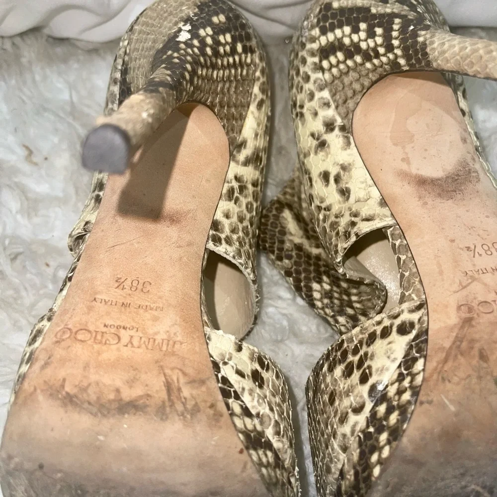 Jimmy Choo Private Peep Toe pumps Python - Picture 10 of 12